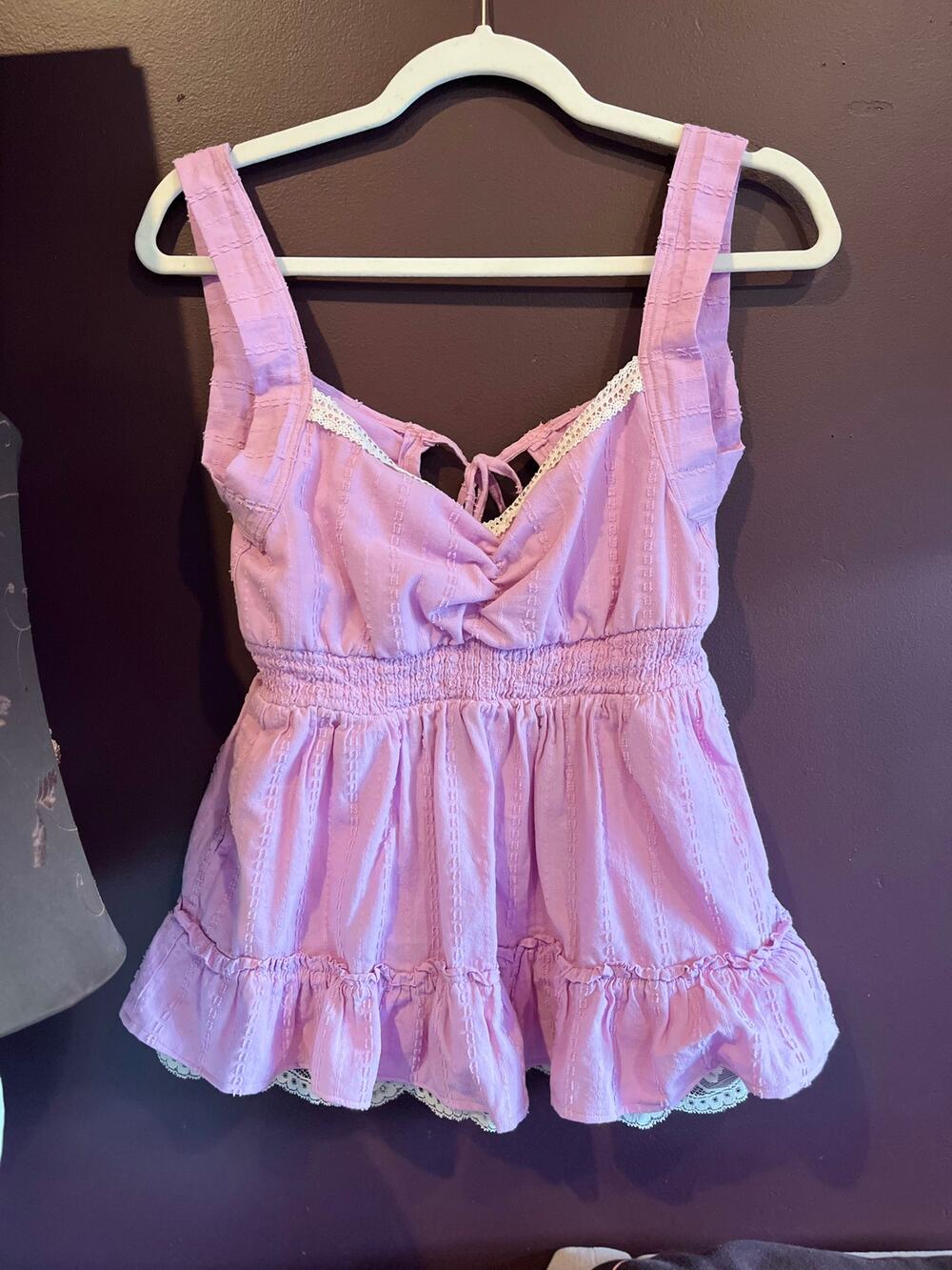 Handmade by me: 100% cotton Babydoll lacy top with pockets